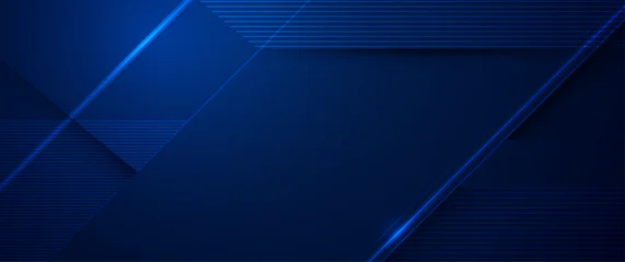Abstract blue gradient background with luminous lines, glowing effects, and geometric patterns, creating a modern futuristic technology concept for digital templates, web banners © nongkran_ch