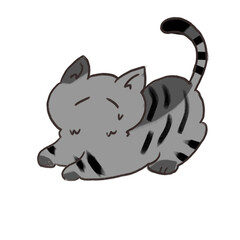 Fototapeta premium Hand Drawn Cute Cat Illustration