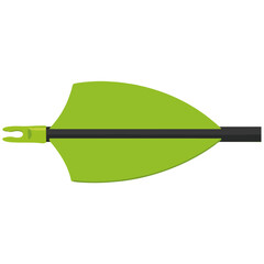 Obraz premium Green Archery Arrow Fletching Vector Illustration