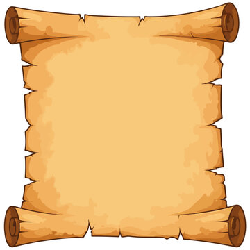 Vintage Scroll Paper with Rolled Edges Vector