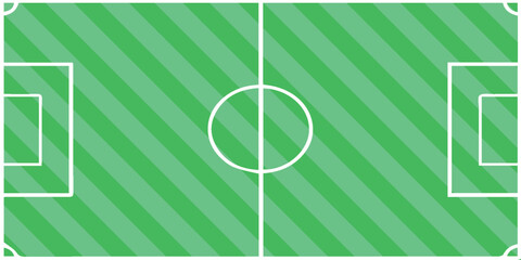 Empty Soccer Field with Green Grass and White Lines. © Ahmad