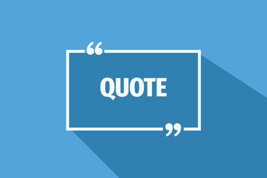 Quote box with long shadow, vector illustration