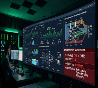 Real-time bidding dashboard analyzes multi-touch attribution paths