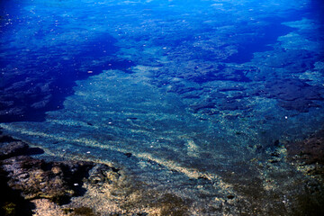 Transparent Tropical Ocean Water with Coral Reef © irvan