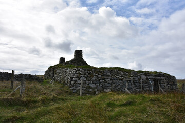 Historic Roofless Croft House in the Outer Hebrides Scotland © dejavudesigns