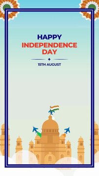 Independence Day Blue Greeting Video Story