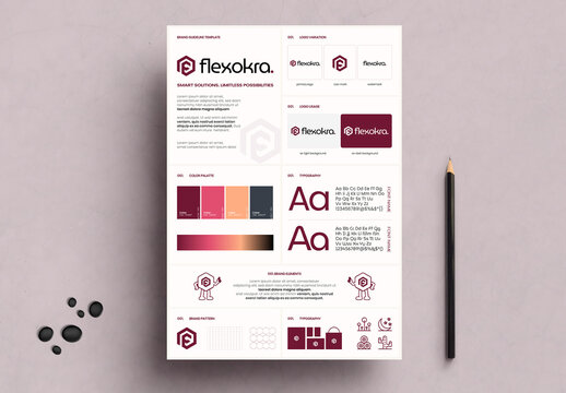 Brand Identity Guidelines Template Modern Logo Style Guide Kit
