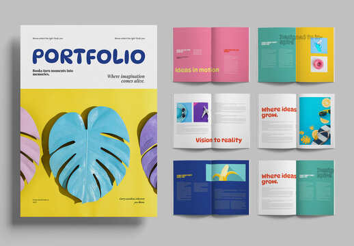 Creative Portfolio Book Template Modern Editorial Layout