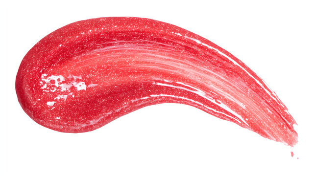 Lip gloss color element on a plain background; an element for product advertising.