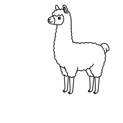 Fototapeta premium Cartoon Llama