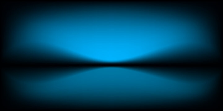 Abstract gradient podium background. blue empty 3d studio backdrop. Clean scene for product presentation mockup template. Vector illustration.