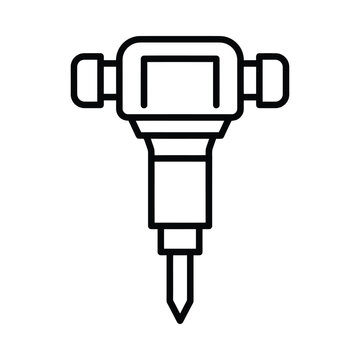 A detailed illustration of a drilling tool with a sharp point and handle.