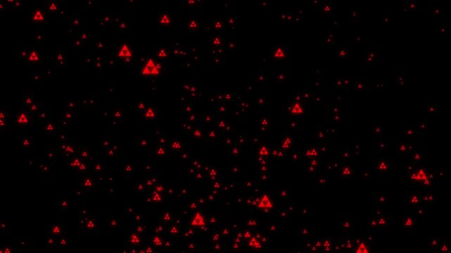 A video in which multiple triforces well up from below, seamlessly looping, alpha channel