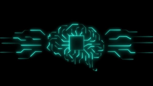 Multi agent AI systems concept on black background. AI driven solutions streamline workflows, Decision Automate daily Tasks. Automate repetitive work.
