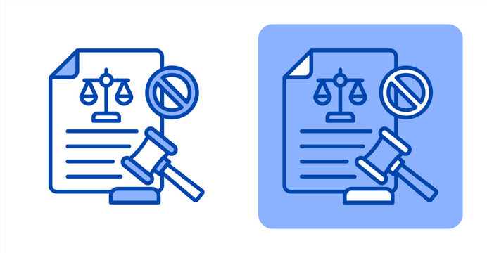 Trade Barrier icon, with contrast background.