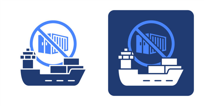 Export Control icon, with contrast background.