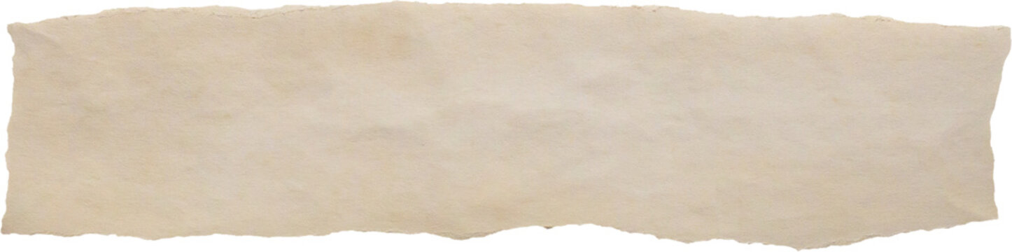 piece of old vintage paper tear isolated on white background