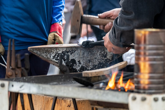 Blacksmith at work during the Ardara Show day