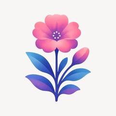 Obraz premium Vibrant gradient flower illustration