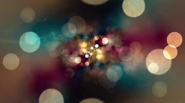 Colorful Bokeh Lights with Glittering Effect for Festive Atmosphere