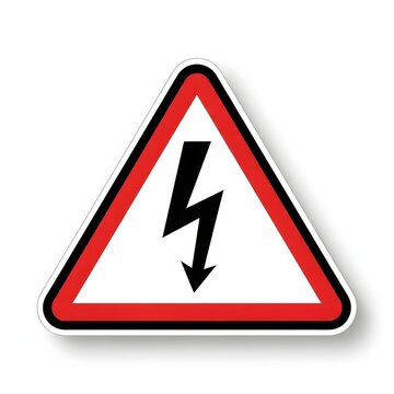 Electric shock warning sign