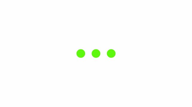 Dot Loading Animation Sequential Dynamic magenta three dot loader a smooth 2D motion graphic featuring dots gracefully bouncing from an invisible floor, seamlessly isolated on a simple background. 