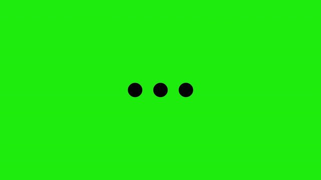 Dot Loading Animation Sequential Dynamic magenta three dot loader a smooth 2D motion graphic featuring dots gracefully bouncing from an invisible floor, seamlessly isolated on a simple background. 