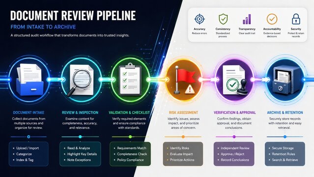 Audit Workflow Basics Educational Infographic