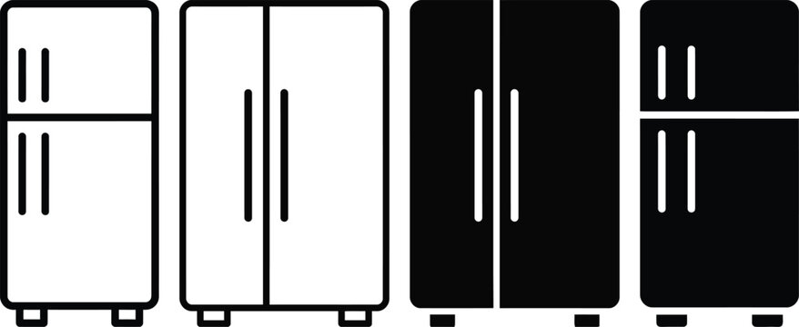 Refrigerator Appliance  Vector Set