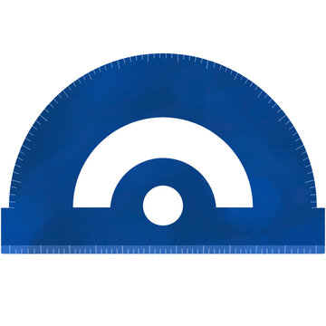 blue protractor ruler