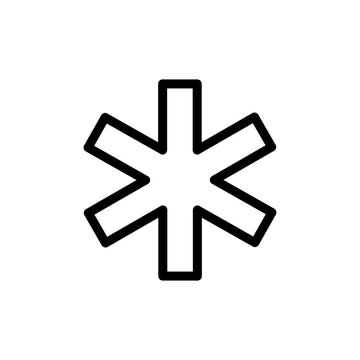 Black medical cross symbol for healthcare and first aid. Isolated plus sign icon on transparent background for medical services and emergency care.