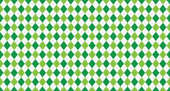Green Argyle Seamless Pattern &ndash; Classic Diamond Textile Background Illustration