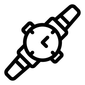 Classic Wrist Watch Time Line Icon