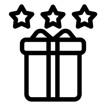 Premium Star Reward Gift Line Icon