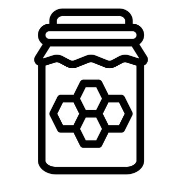 Sweet Natural Honey Jar Line Icon