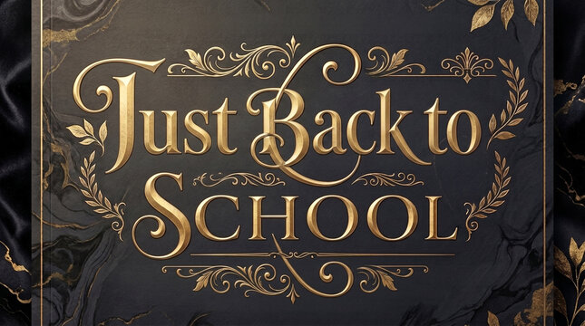 Elegant typography design. Luxury gold text on black background.