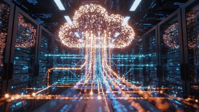 Digital visualization of cloud computing and VSRExport in a data center