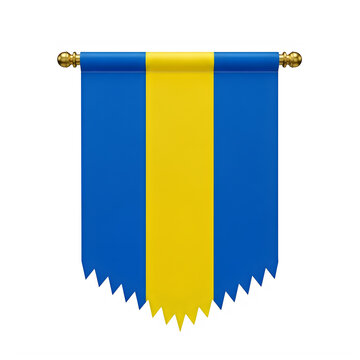 Swedish flag banner with yellow and blue cross