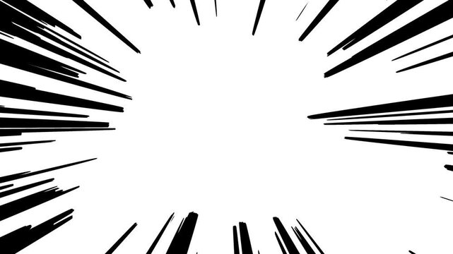 Dynamic red manga speed lines background, comic book style action effect, anime radial motion lines, Red lines burst effect motion graphic. 4k 