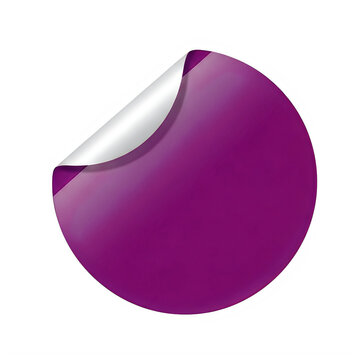 Purple sphere with bite mark in 3d style