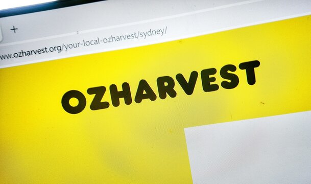 .a computer screen with ozharvest website displayed..OzHarvest is Australia's leading food rescue organisation