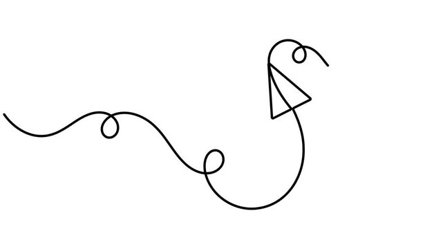 Upload and rising arrow with elegant wave loops icon sign continuous one line drawing on white background minimalist single art financial growth curves and strategic direction symbol animation video