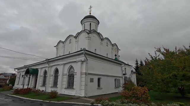 view of the Cathedral of the Assumption of the Blessed Virgin Mary in the Knyazhinin Monastery of Vladimir