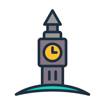 Iconic Buildings Icon - Lineal Color