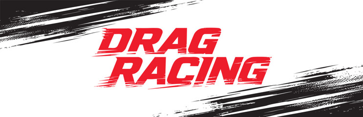 Striking drag racing background for sports promotions, ads, and digital content with a fast-paced, competitive vibe. © Zbrake Studio