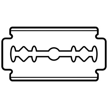 Classic razor blade vector illustration.