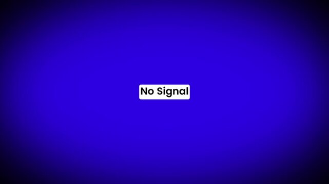 Television Screen Displays No Signal Message Progression Of Static