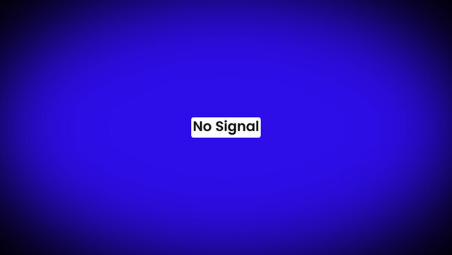 No Signal text display on a dark blue gradient background a digital communication error message failure graphic