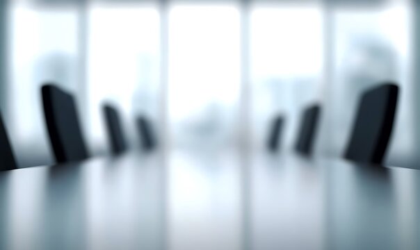 Modern conference room with large windows empty during meeting business interior office space.