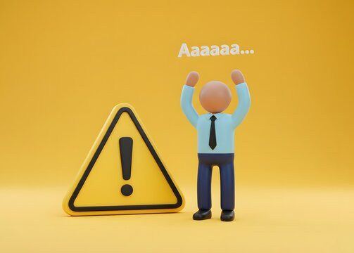 An office worker panics after receiving a threat. Financial problems and disruptions in work. Stress at work, critical situations and emotional instability.